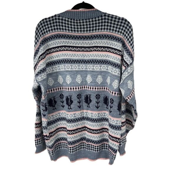 Vintage 80’s Mom Sweater w/Home Chicken & People - Picture 2 of 6